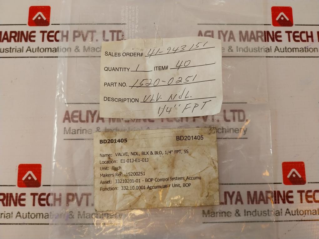 Noshok 602-ffs Valve 1/4" Fpt 10000 Psi Hard Seat