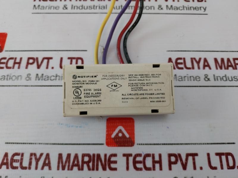 Notifier Fmm-101 Monitor Module 32Vdc 600µA Slc Fire Alarm