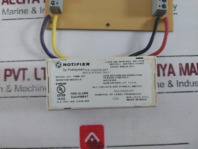 Notifier Fmm-101 Monitor Module Fire Alarm Equipment I56-3508