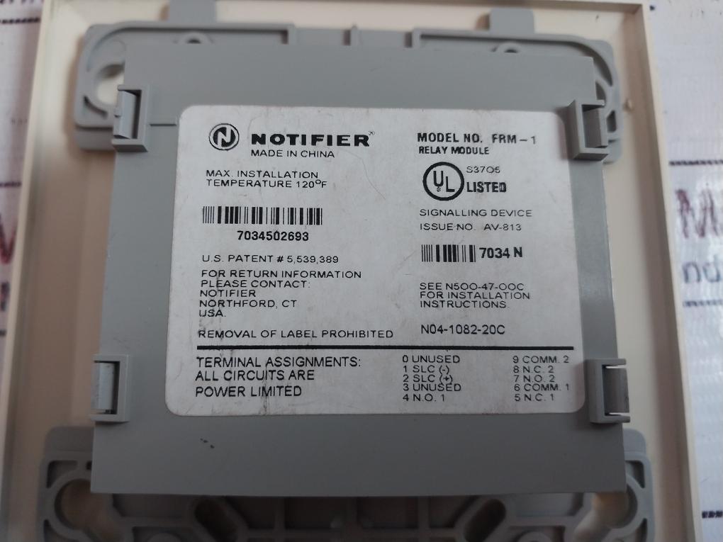 Notifier FRM-1 Relay Control Module (Max Temp 120°F)