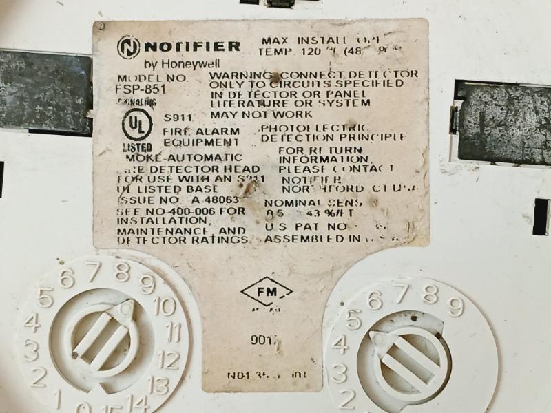 Notifier Fsp-851 Smoke-automatic Fire Detector