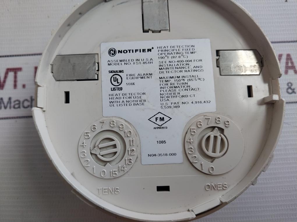 Notifier Fst-851H Intelligent Heat Detector Head N04-3518-000 190°F