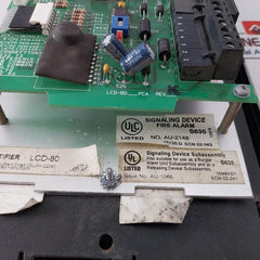 Notifier Lcd-80Pca Fire Alarm Annuncitor Rev: F