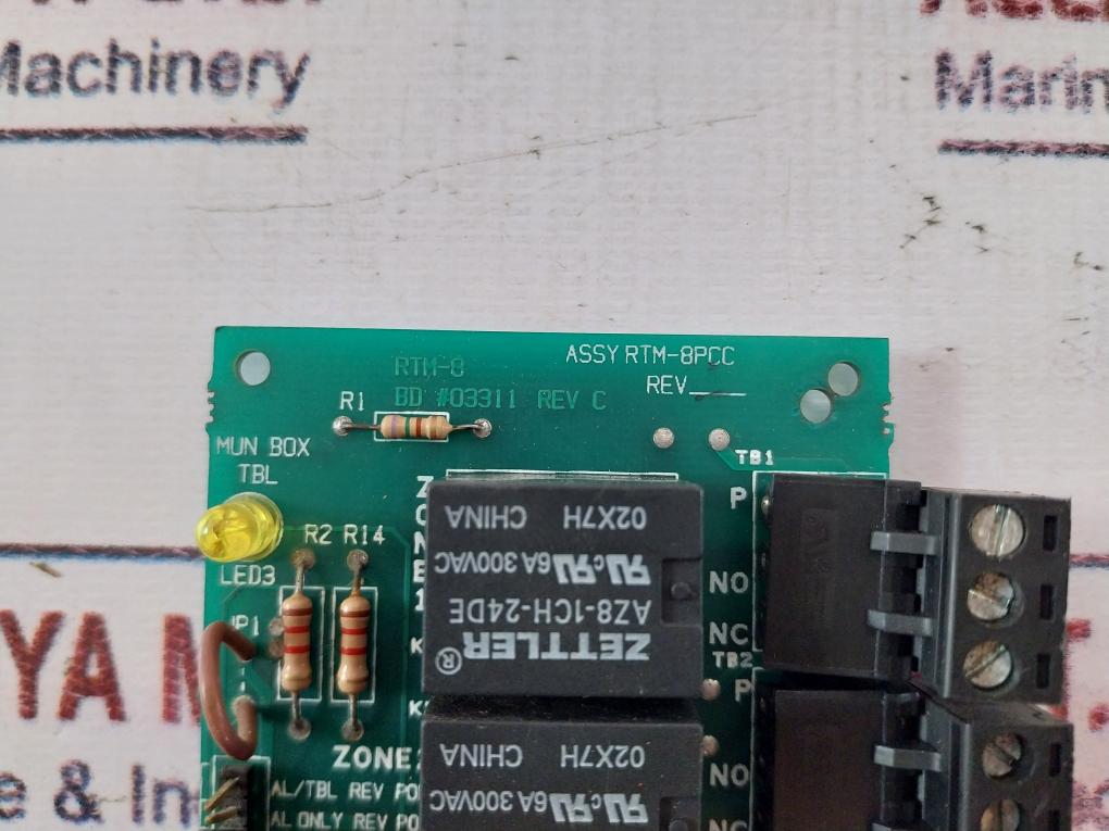 Notifier Rtm-8 8 Independent Spdt Relay Socket Rev C Bg-2886 Rtm-8pcc