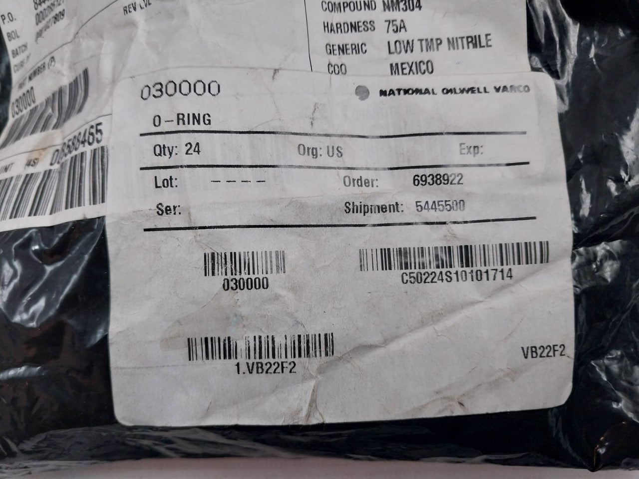 Nov 030000 O-ring Nitrile O-ring Nm304 2-337