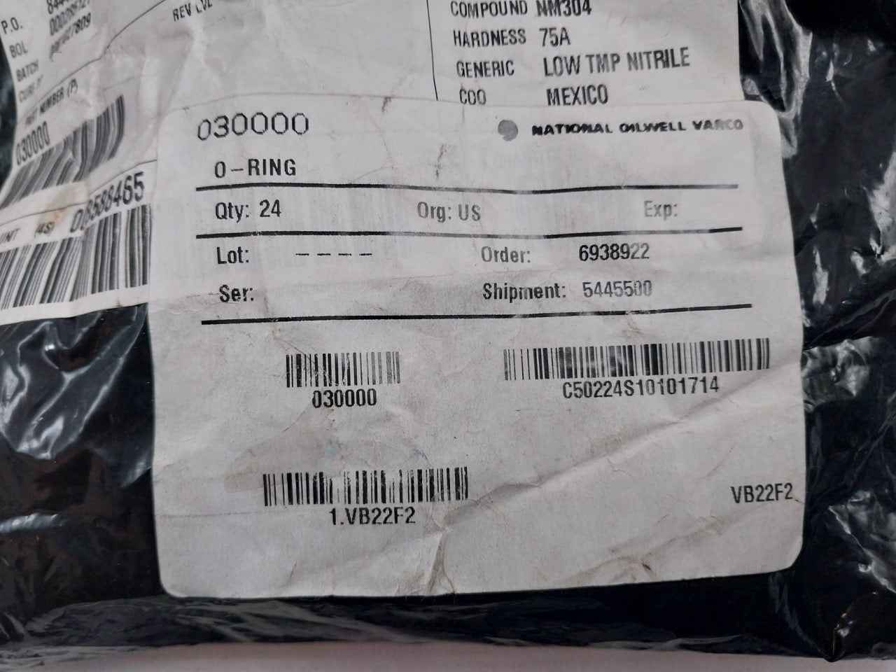 Nov 030000 O-ring Nitrile O-ring Nm304 2-337