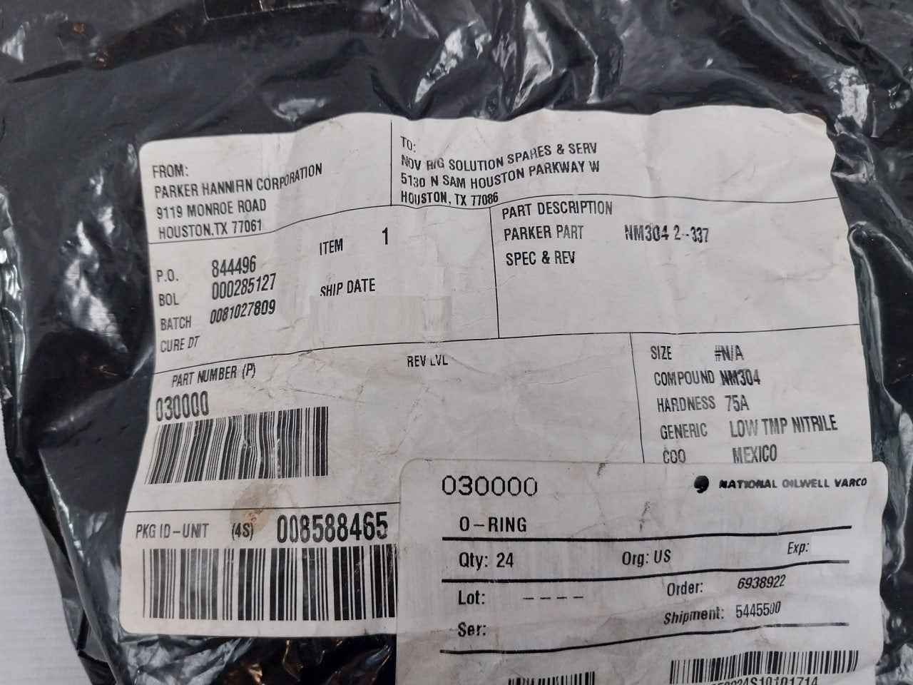 Nov 030000 O-ring Nitrile O-ring Nm304 2-337