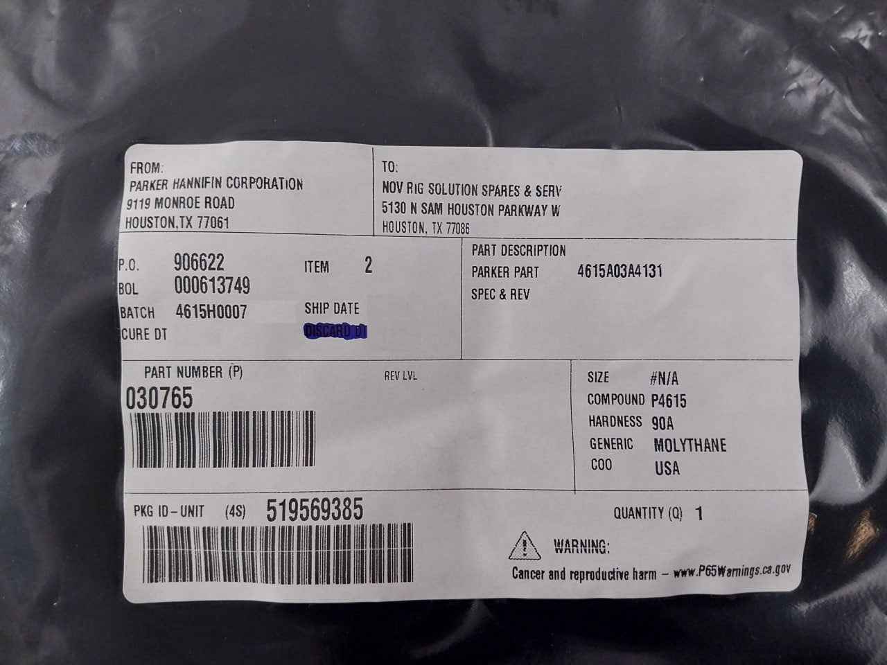 Nov 030765 Spare Part Kit With Adapter Rg 15 For 18-5M Sbop