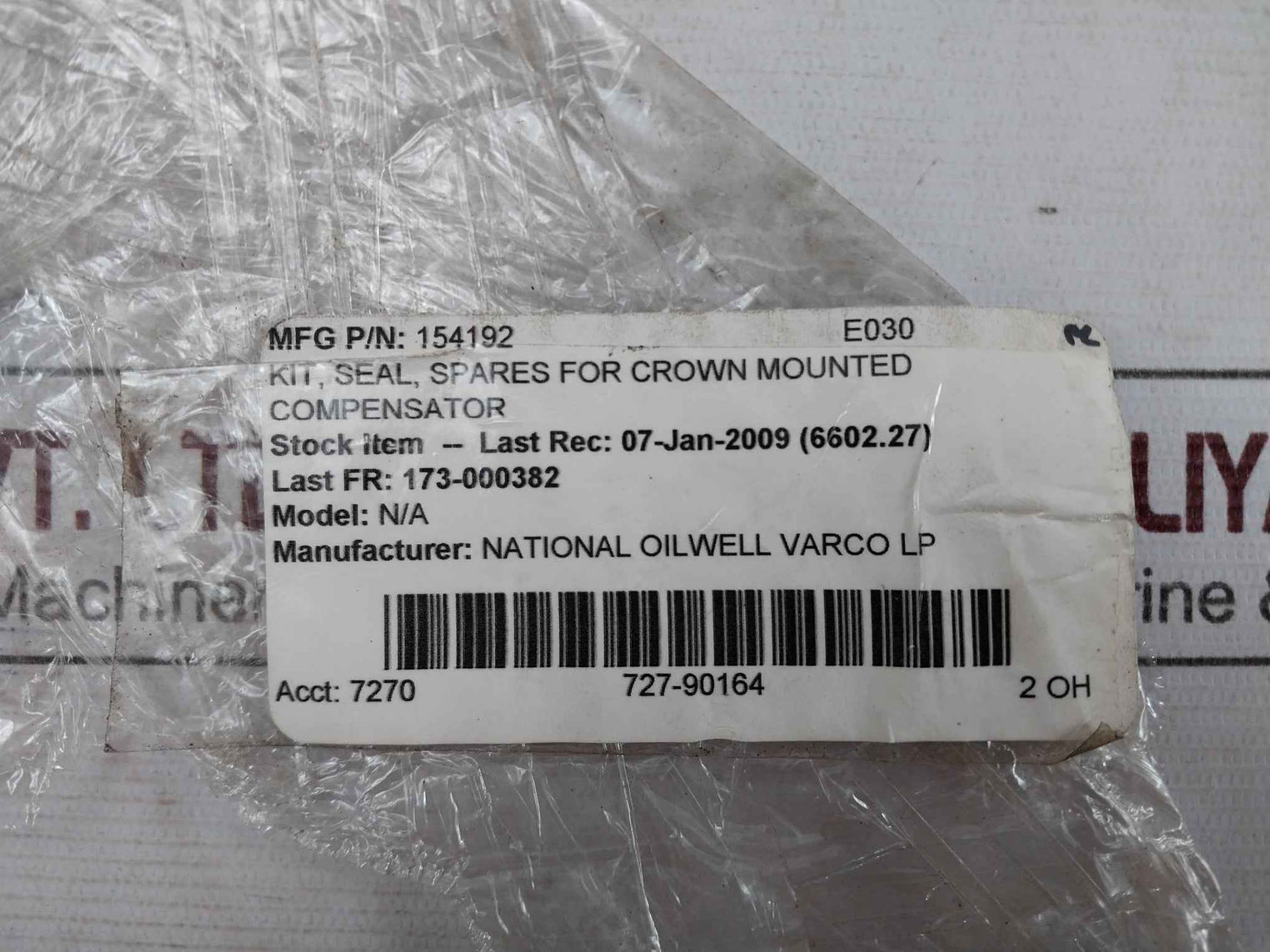 Nov 031294 Polypak Deep Annular Seal & Spare Part Kit Cmc-t6462 18-5M 1