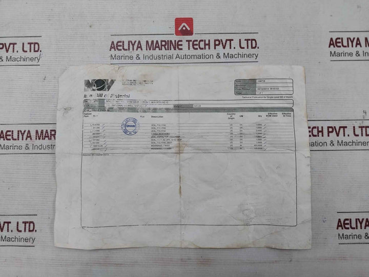 Nov 031294 Polypak Deep Annular Seal & Spare Part Kit Cmc-t6462 18-5M 1