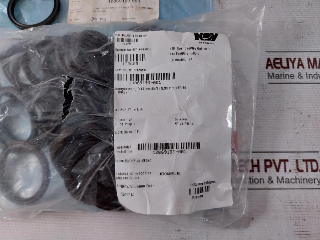 Nov 10069199-001 Flange Seal Assembly Kit 6360418, 80 Shore 5013214, 5013216