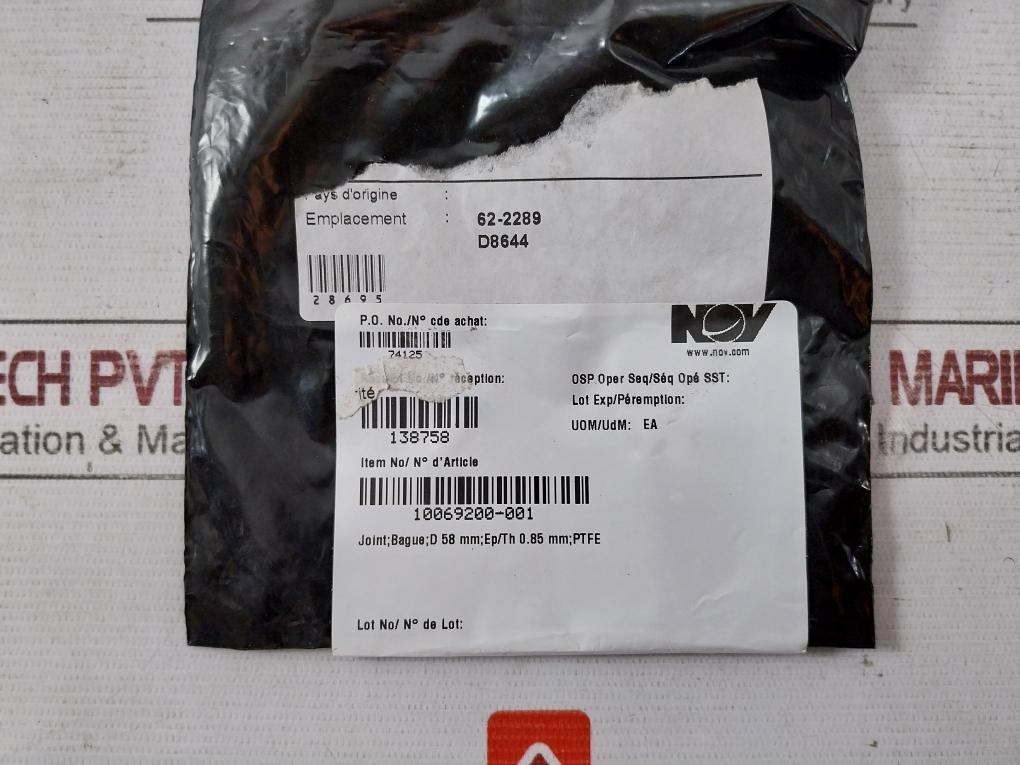 Nov 10069199-001 Flange Seal Assembly Kit 6360418, 80 Shore 5013214, 5013216