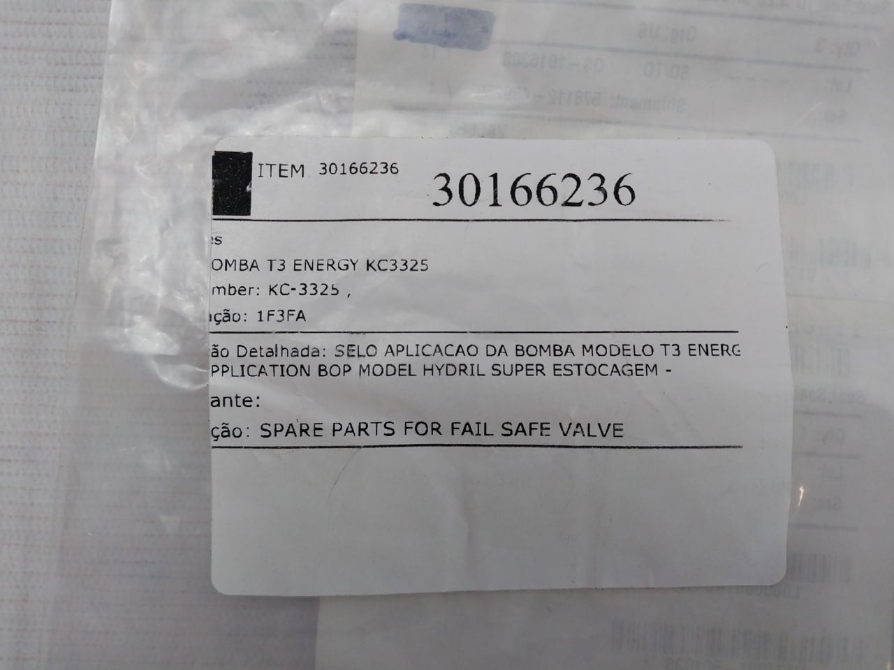 Nov 11402971-001 Polypak Seal For Fail Safe Valve Kc-3325
