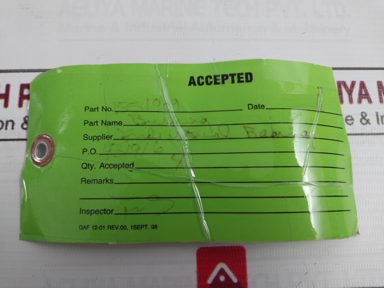 Nov 1551909 Anchor Winches-355/52 12-poi Brake Band, Live End Bushing