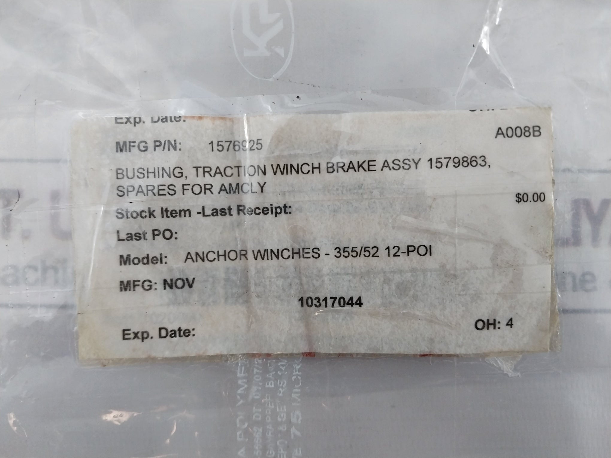 Nov 1576925 Traction Winch Brake Assembly Rev 0 Anchor Winches-355/52 12-poi