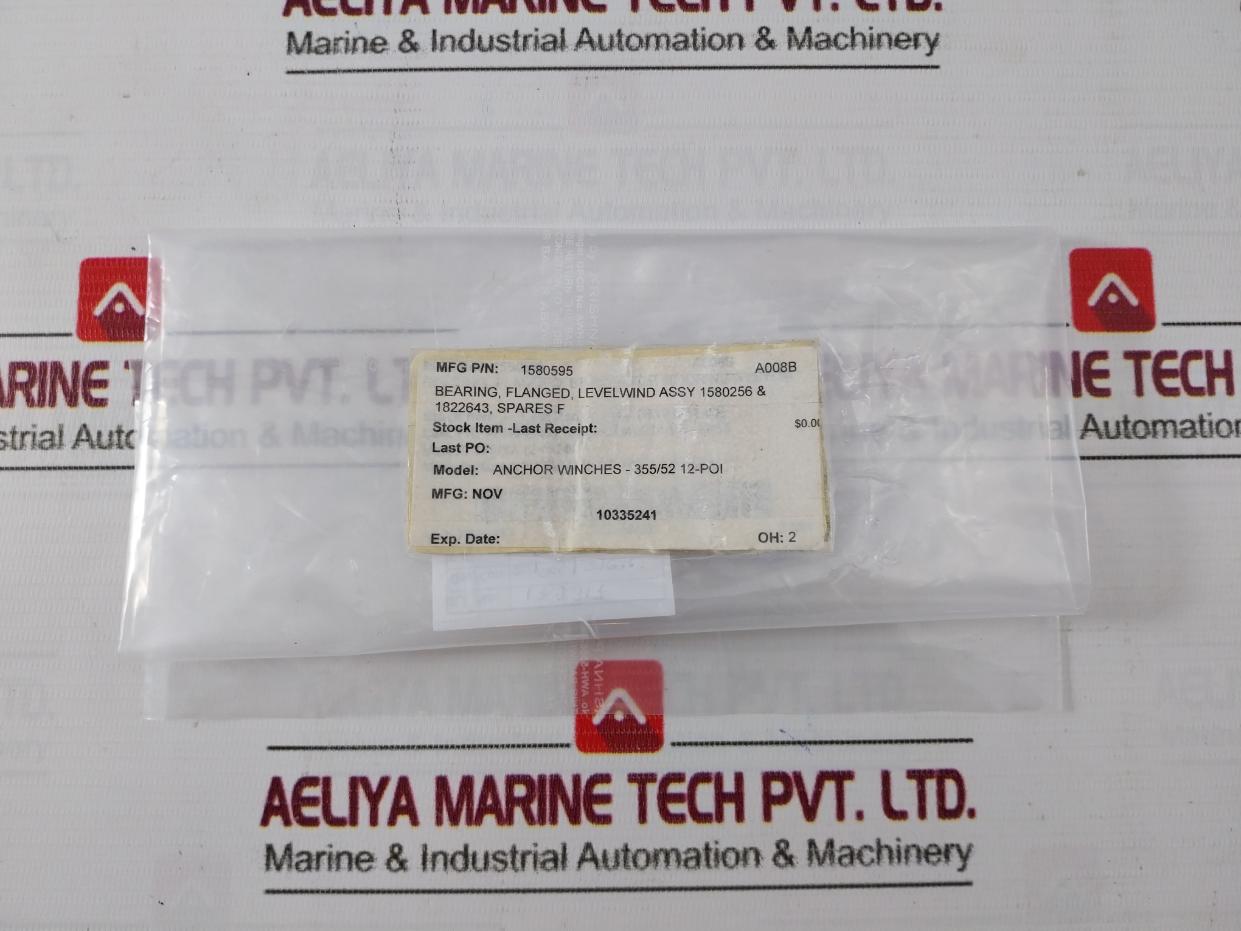 Nov 1580595 Bearing Flanged Level Wind Assembly 1580256 & 1822643 Spare F