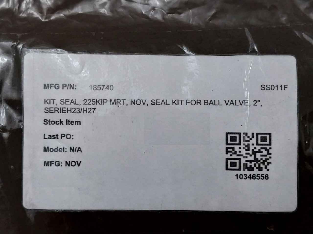 Nov 185740 Seal Kit For 2" Ball Valve Series H23/H27