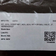 Nov 185740 Seal Kit For 2" Ball Valve Series H23/H27