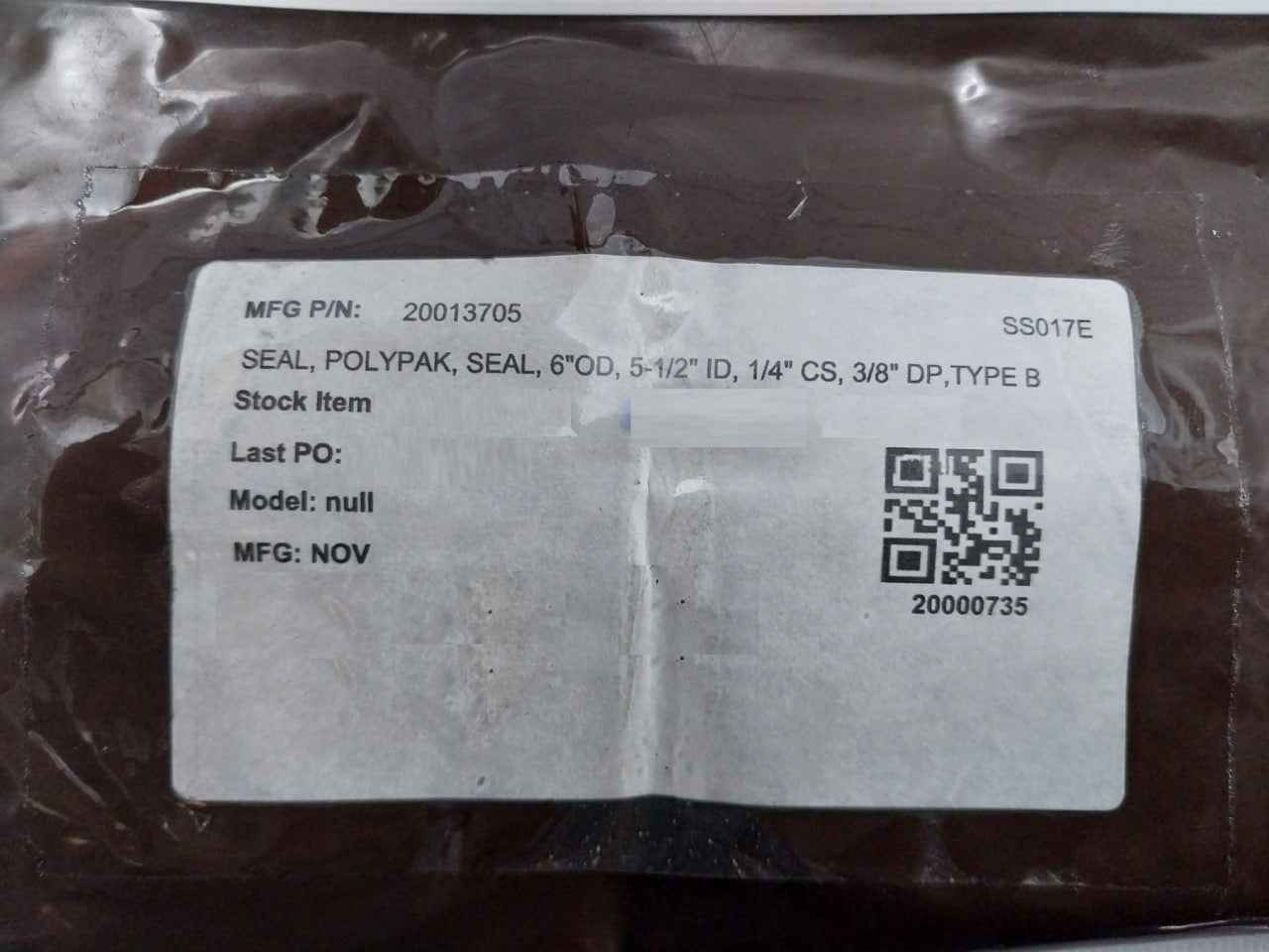 Nov 20013705 Seal Polypak 461525005500-375B 20000735 90A
