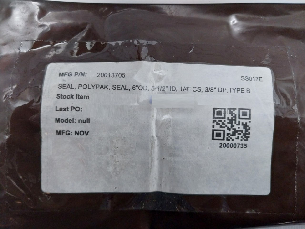 Nov 20013705 Seal Polypak 461525005500-375B 20000735 90A