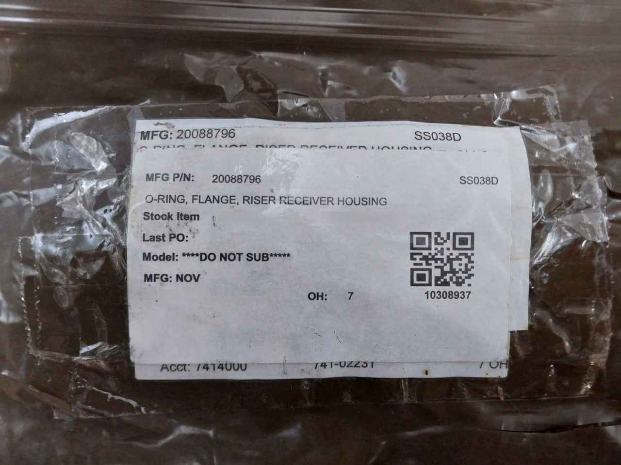 Nov 20088796 Nov O-ring Ss038D 7414000 741-02231 7 Oh