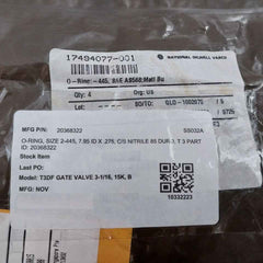 Nov 20368322 O-ring T3Df Gate Valve 3-1/16, 15K, B