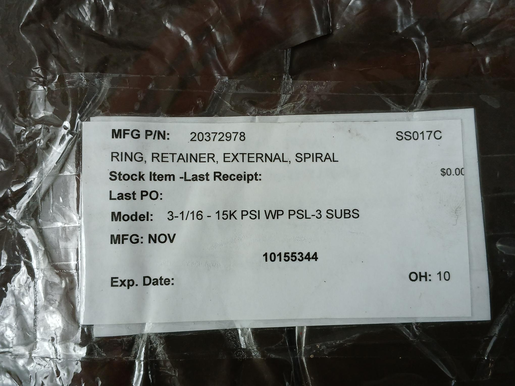 Nov 20372978 Retainer Ring Oh 10