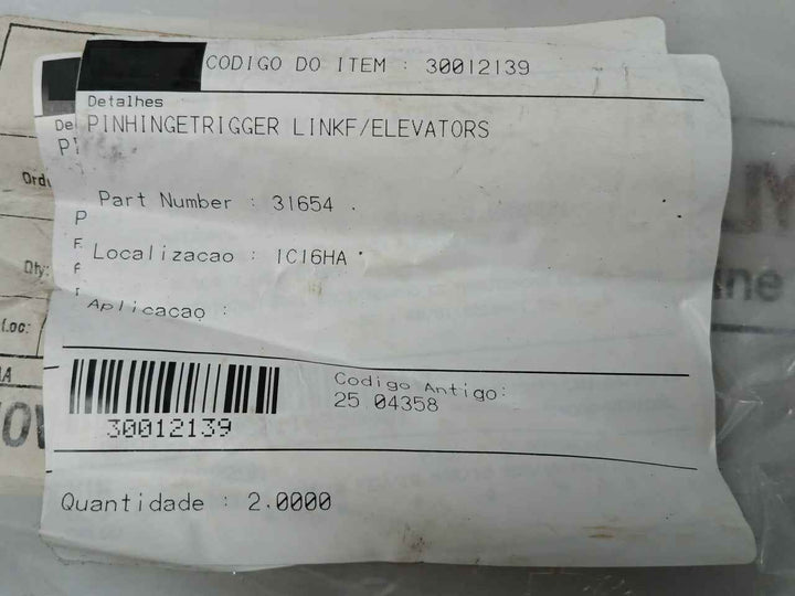 Nov 31654 Hinge Trigger Pin 30012139