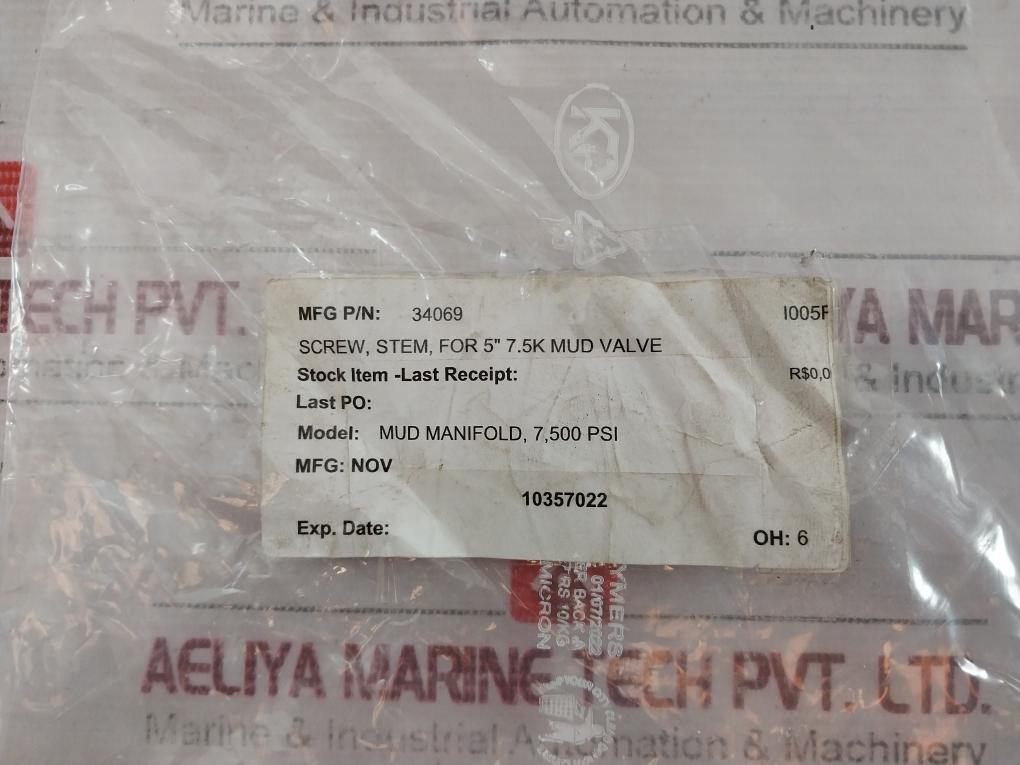 Nov 34069 Screw Stem For 5