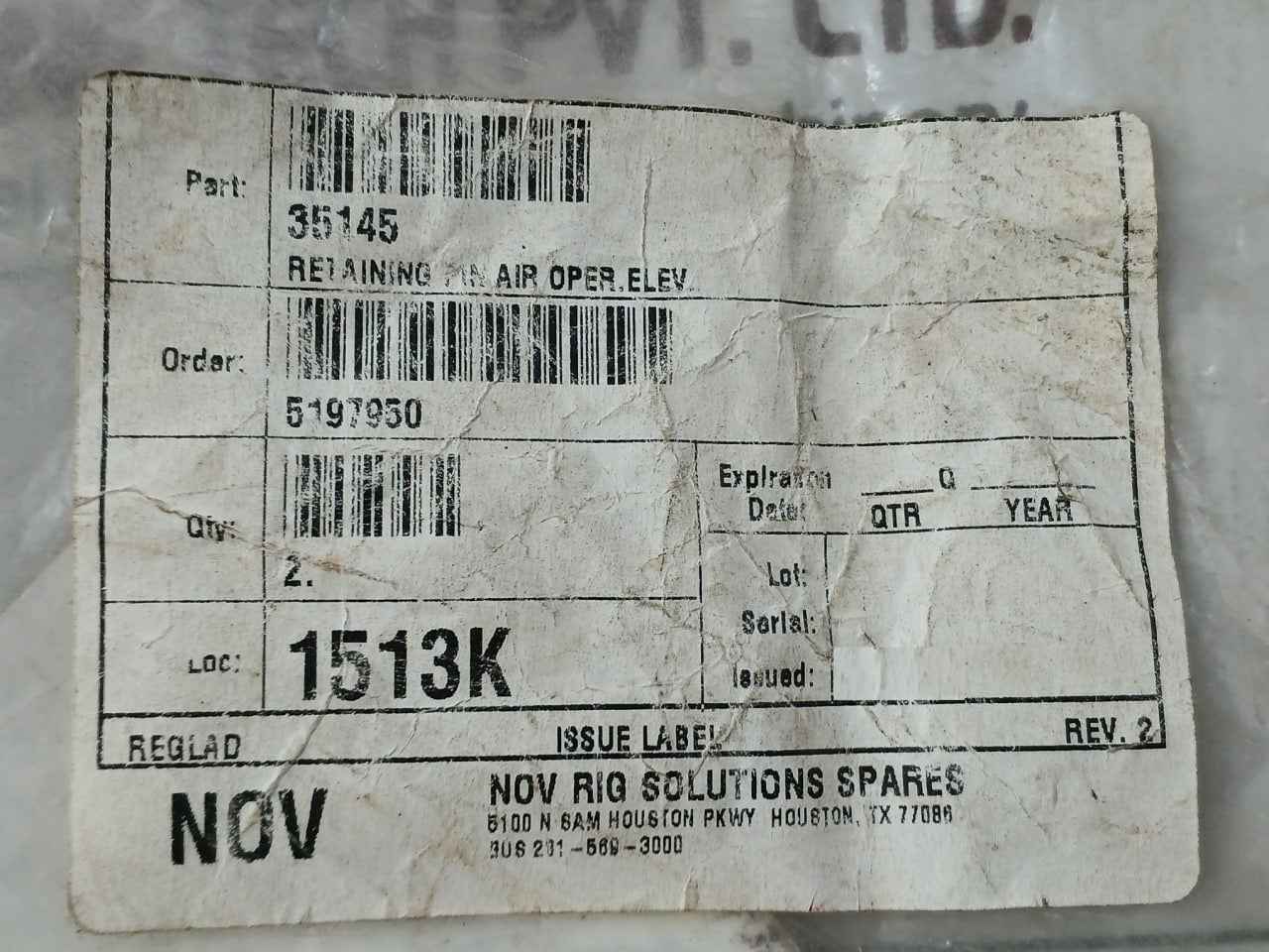 Nov 35145 Pin Type Sealing Subapplication Spring Set Application Lifter Sla-100