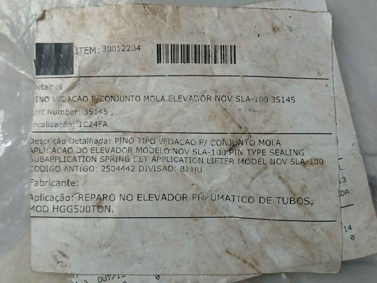 Nov 35145 Pin Type Sealing Subapplication Spring Set Application Lifter Sla-100