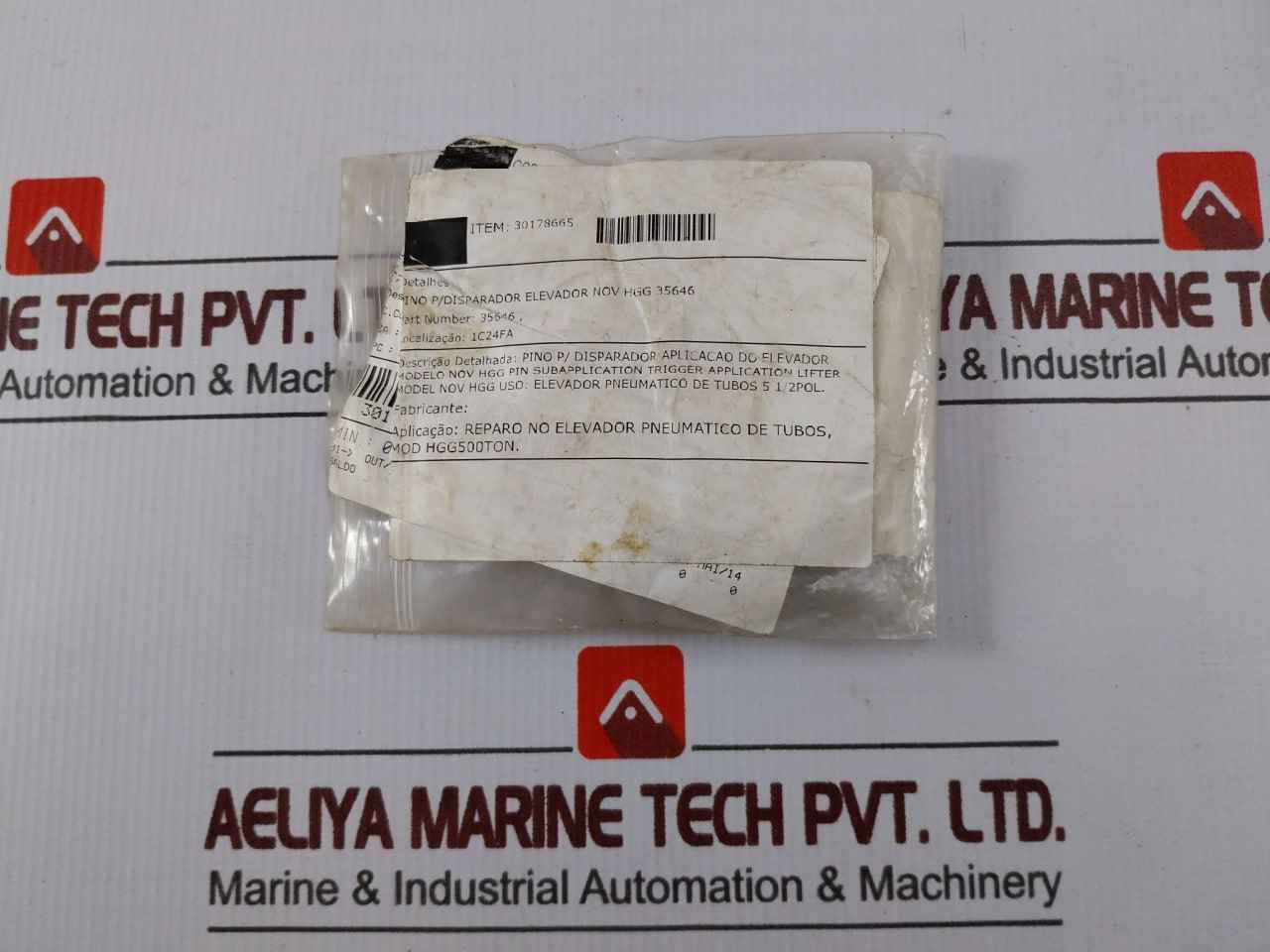 Nov 35646 Trigger Hinge Pin Air Operated Elevator Rev: 2