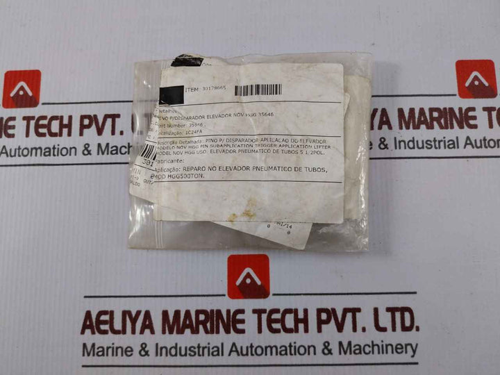 Nov 35646 Trigger Hinge Pin Air Operated Elevator Rev: 2