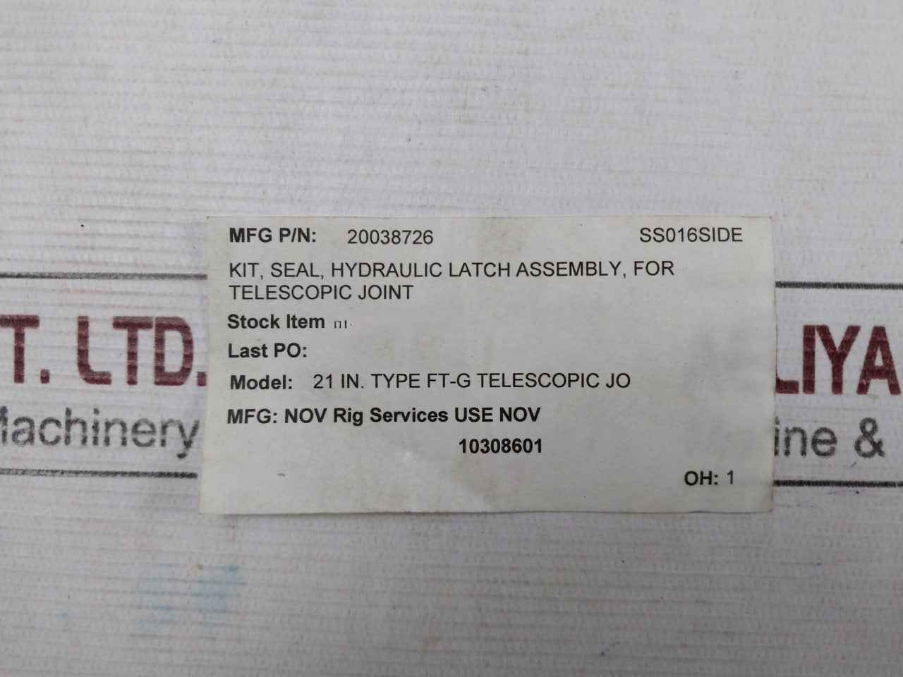 Nov 461550041000-750B Seal Kit Hydraulic Latch 21