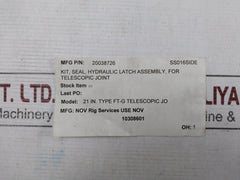 Nov 461550041000-750B Seal Kit Hydraulic Latch 21" Ft-g Joint 20034822 + Subpart