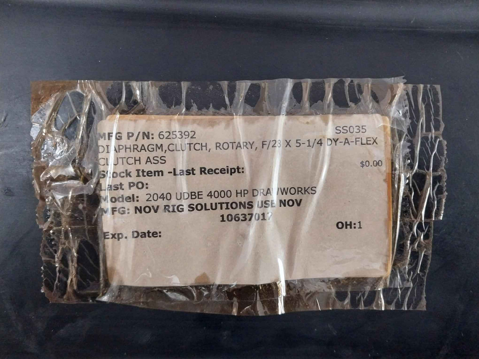 Nov 625392 Diaphragm Clutch Rotary For 28 X 5-1/4 Dya-flex Clutch Assy