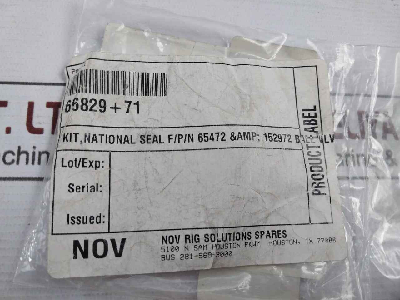 Nov 66829+71 Ball Valve Seal Kit 2 Inch 20-rk-h27-yb-np Ss011B