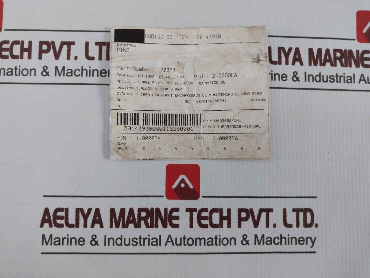 Nov 70354 Pneumatic Elevator Spare 30143930