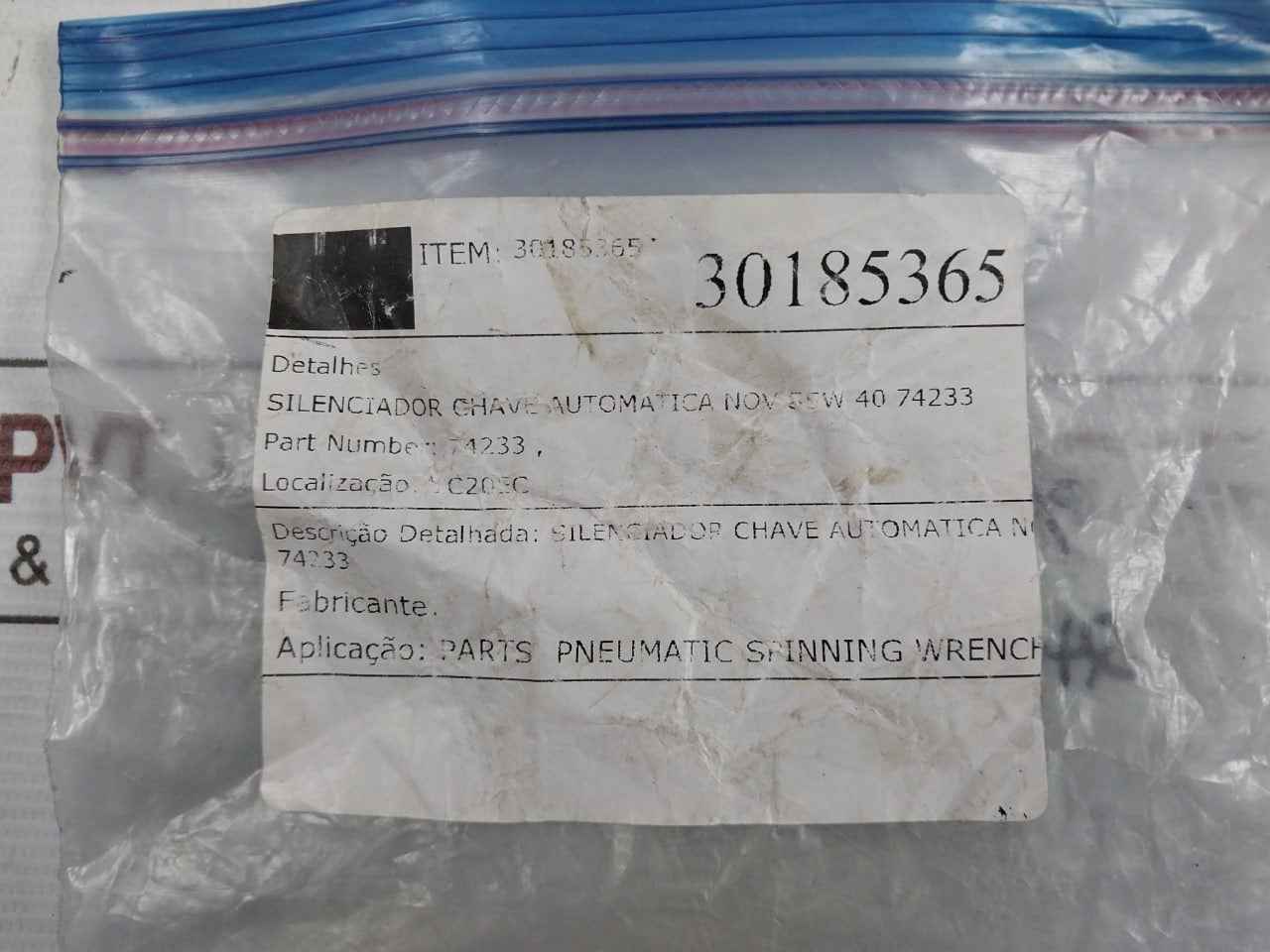 Nov 74233 Automatic Key Silencer For Pneumatic Spinning Wrench Ssw 40