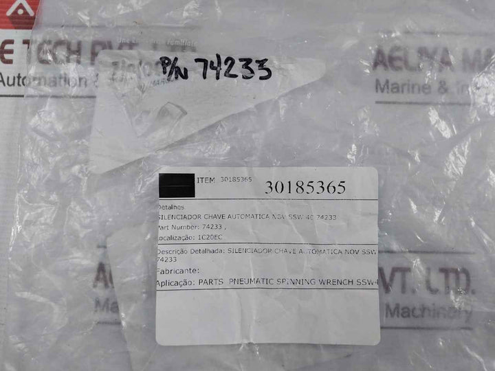 Nov 74233 Automatic Key Silencer For Pneumatic Spinning Wrench Ssw 40