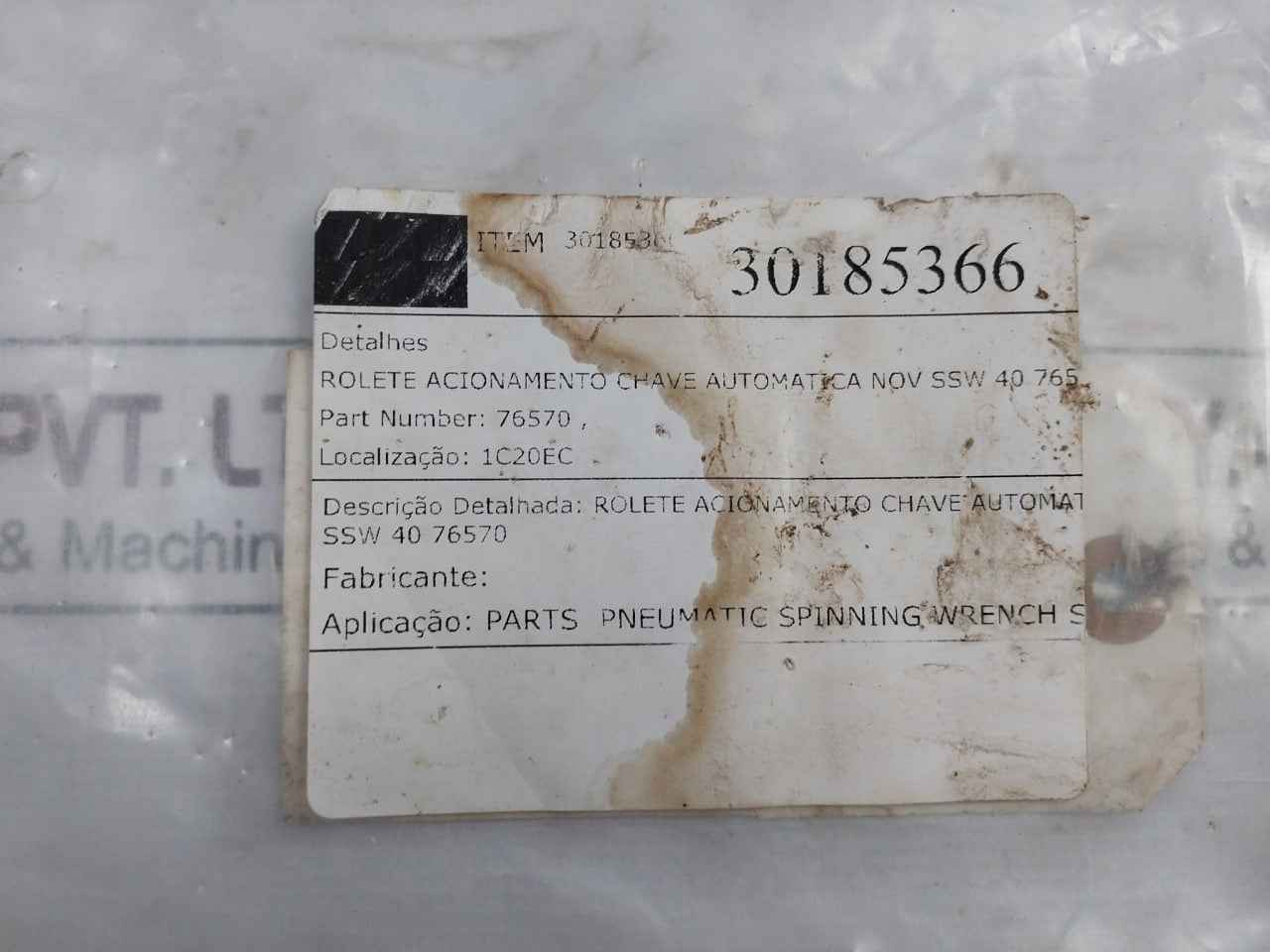 Nov 76570 Automatic Key Drive Roller For Pneumatic Spinning Wrench Ssw-40