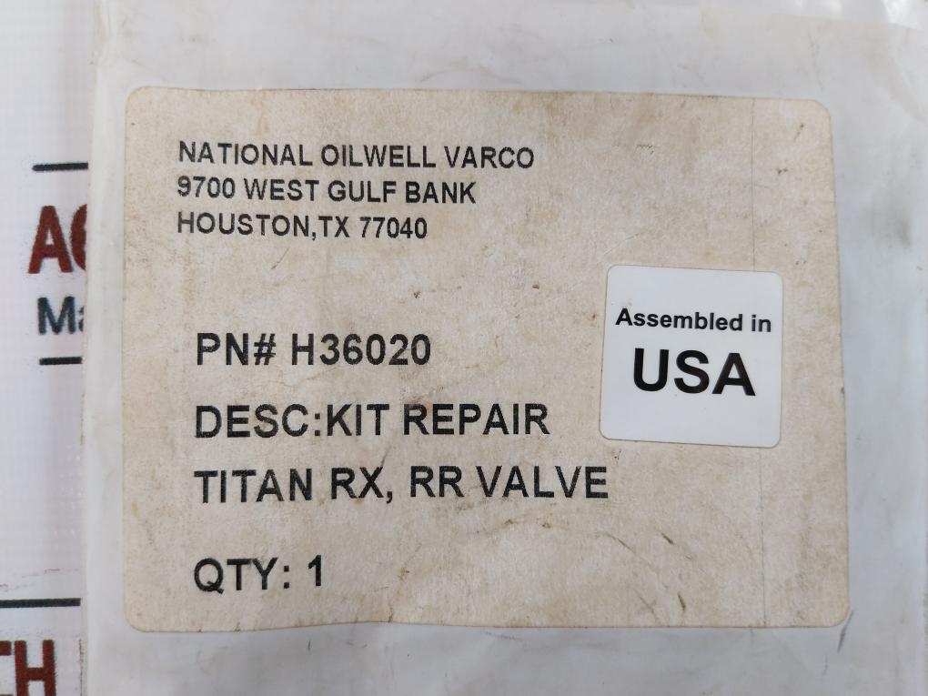 NOV H36020 Kit Repair Titan Rx, Rr Valve