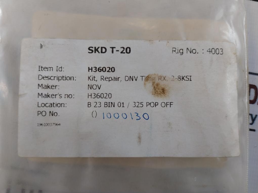 NOV H36020 Kit Repair Titan Rx, Rr Valve