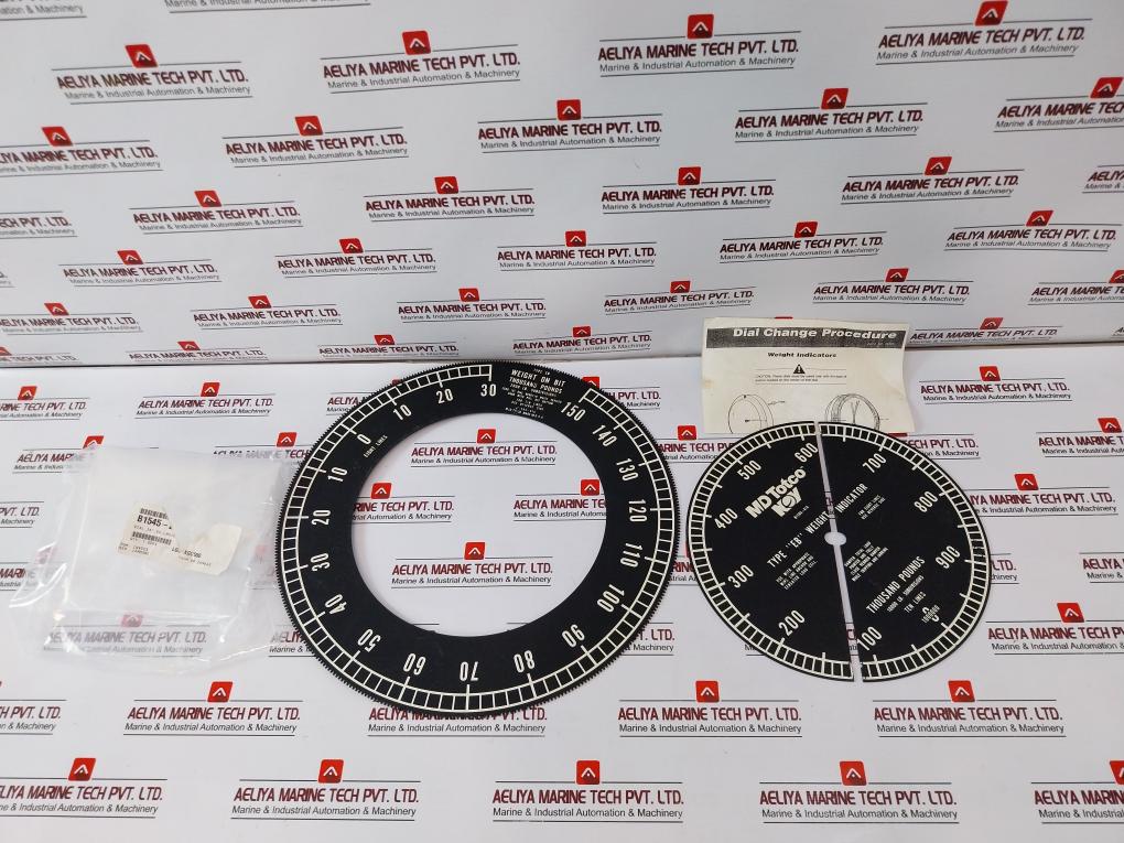 Nov Md Totco B1586-810 Type Eb Weight Indicator Set Dial.16” Eb.Lbs/D