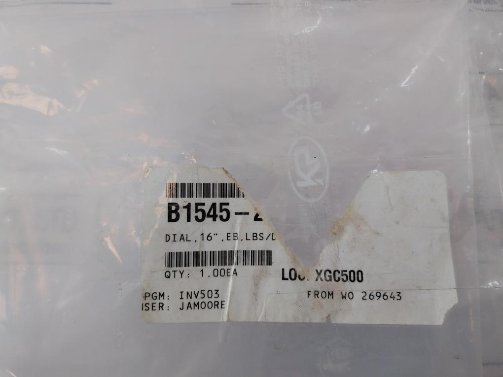 Nov Md Totco B1586-810 Type Eb Weight Indicator Set Dial.16” Eb.Lbs/D