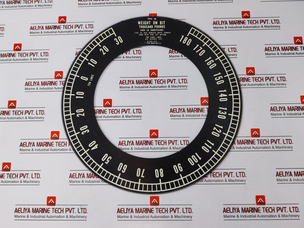 Nov Md Totco B1586-810 Type Eb Weight Indicator Set Dial.16” Eb.Lbs/D