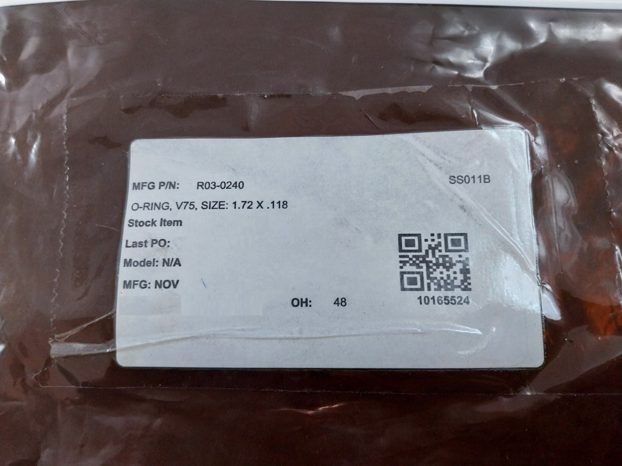 Nov R03-0240 O-ring V75 Size 1.72 X .118