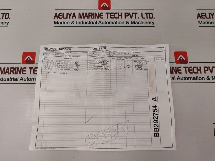 Nov 84265-1 Piston Cylinder Division Seal Kit 50234153