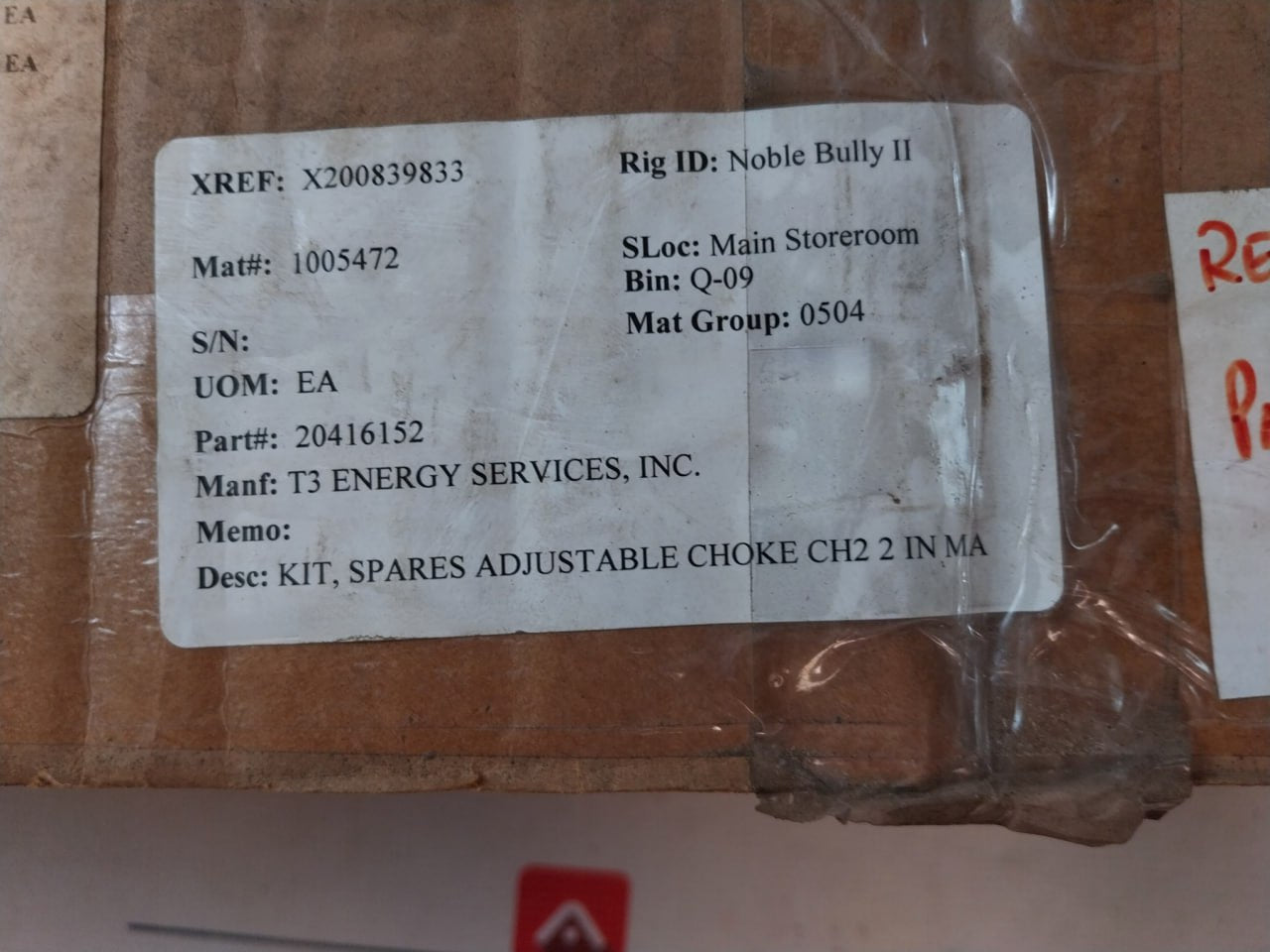 Nov Cv16J00473-0004 Spares Adjustable Choke Ch2 2 In Ma 20416152