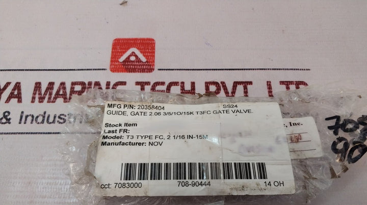 Nov T3 20358404 Gate Valve Guide 7083000 708-90444 14 Oh